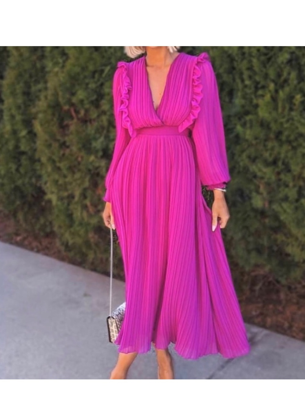 Zara Pleated Midi Dress